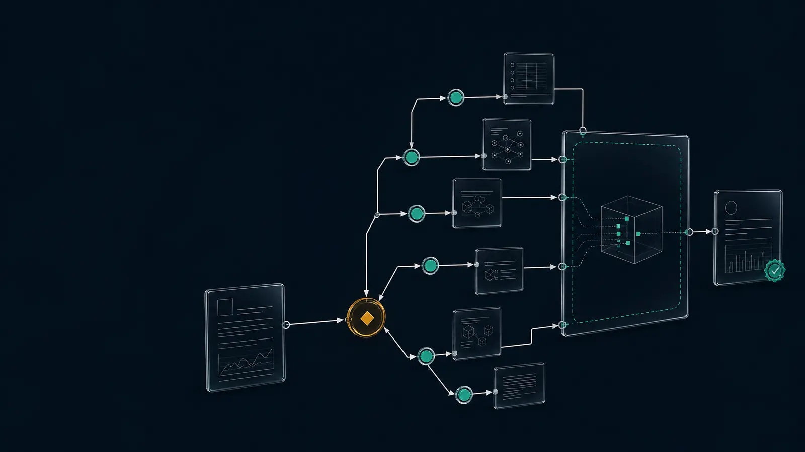 Abstract visualisation of a connected delivery system